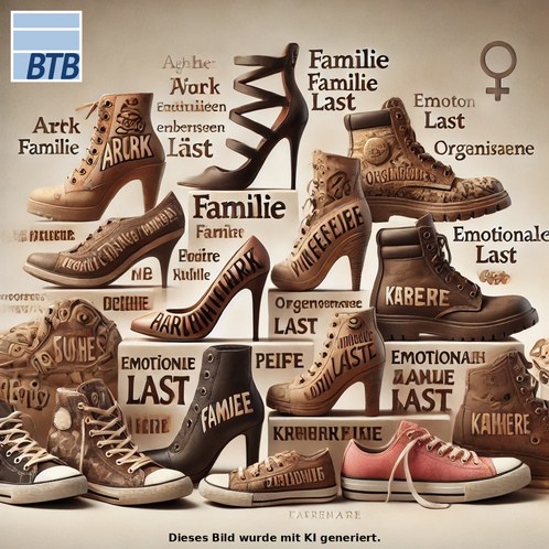 Verschiedene Damenschuhe stehen auf Podesten